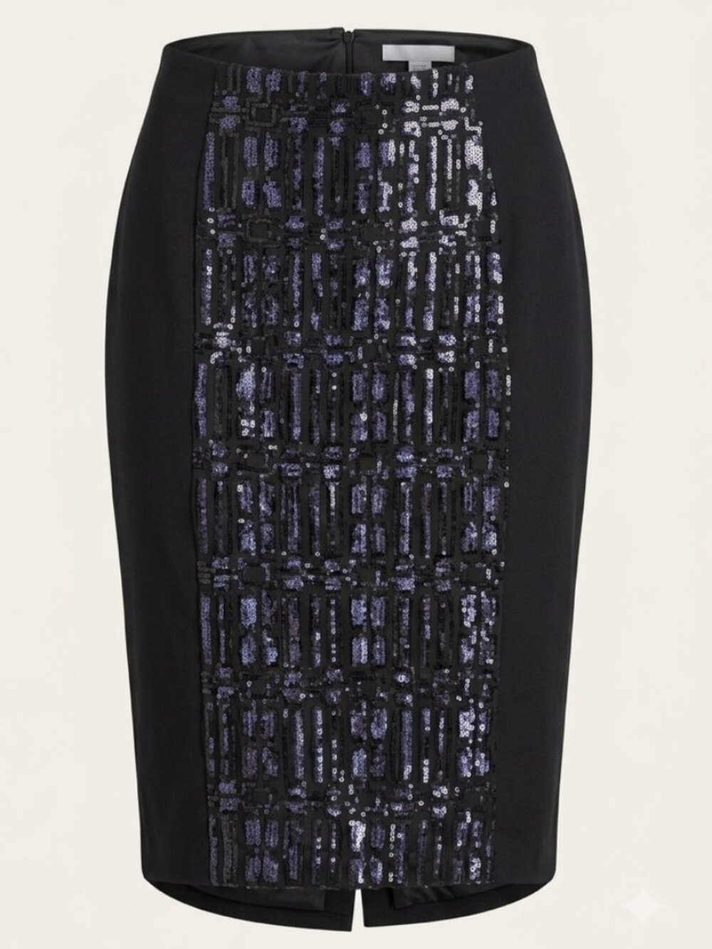 Worthington Sequin Panel Pencil Skirt 14 Black - Elegant!